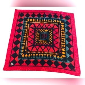 Liberty of London Vintage Silk Scarf Harlequin Rolled Hem